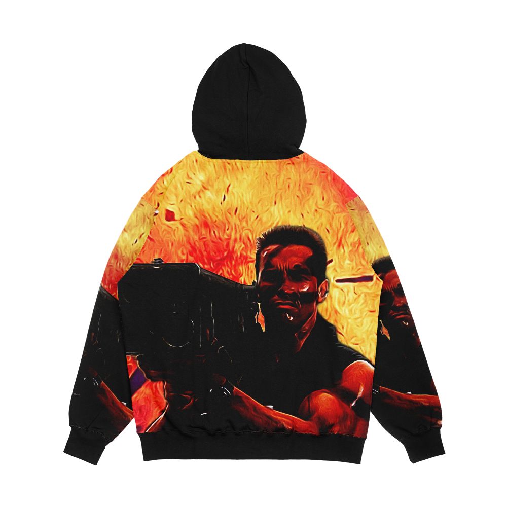 Commando Inspired Matrix Rocket Launcher Men's All-Over-Print Hoodie - Image 2