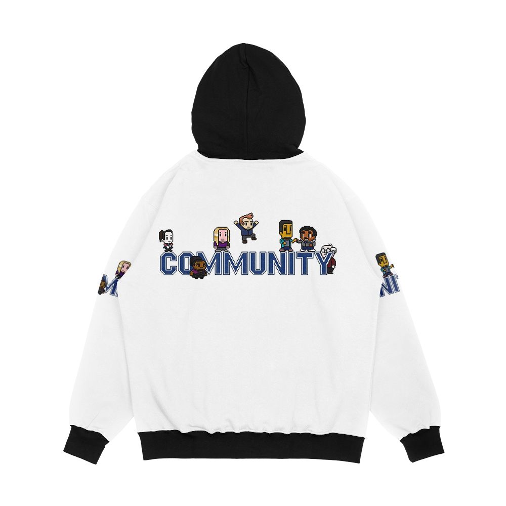 Community Logo With Characters Men's All-Over-Print Hoodie - Image 2