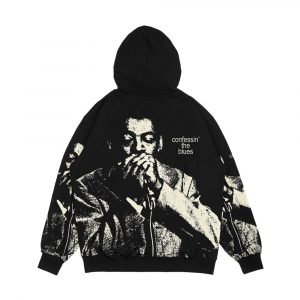 Alternative view of Confessin The Blues Men's All-Over-Print Hoodie