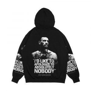 Alternative view of Conor Mcgregor I'd Like To Take This Chance To Apologize To Absolutely Nobody Ufc 205 Men's All-Over-Print Hoodie