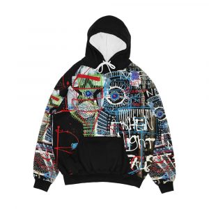 Contemplating Men's All-Over-Print Hoodie