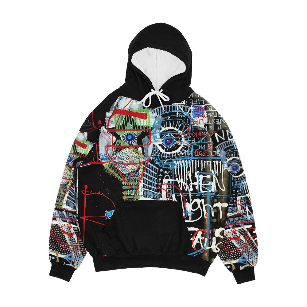 Contemplating Men's All-Over-Print Hoodie