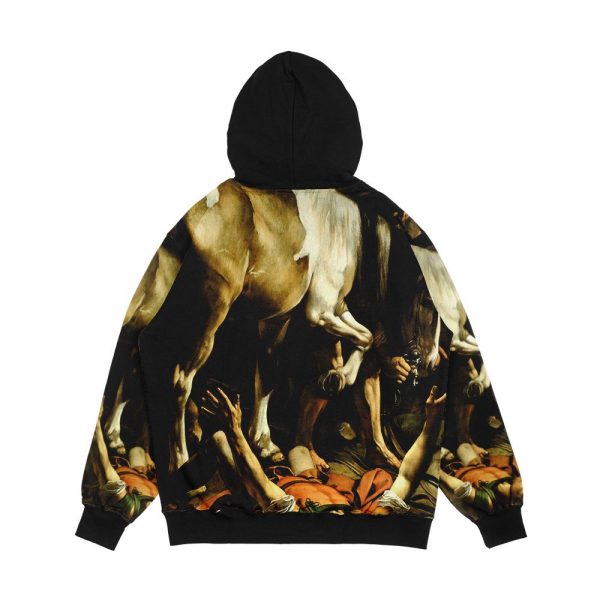 Conversion On The Way To Damascus Michelangelo Merisi Da Caravaggio Men's All-Over-Print Hoodie - Image 2