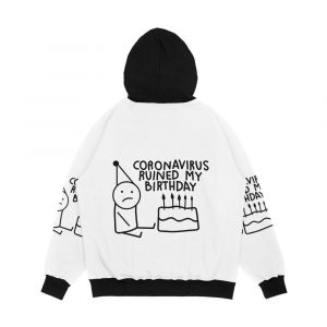 Alternative view of Coronavirus Ruined My Birthday Men's All-Over-Print Hoodie