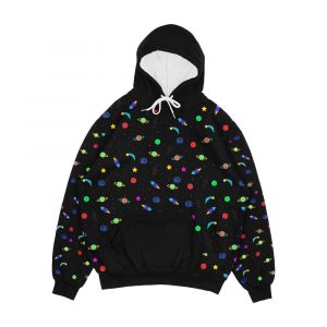 Cosmic 80's Blacklight Carpet Men's All-Over-Print Hoodie