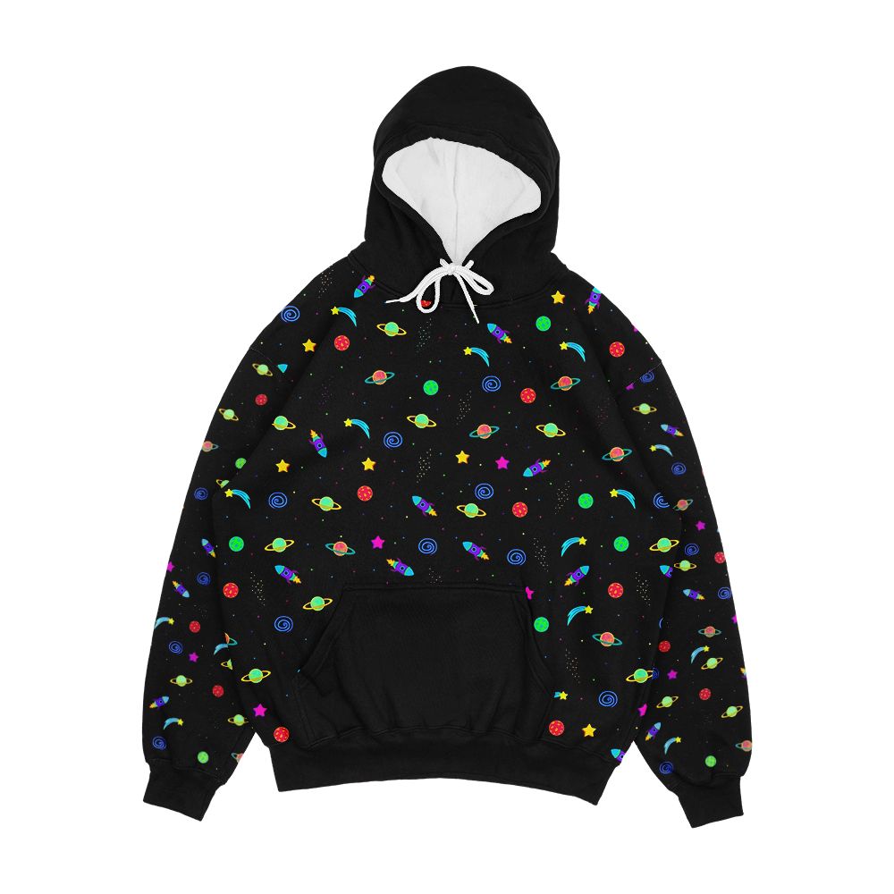 Cosmic 80's Blacklight Carpet Men's All-Over-Print Hoodie