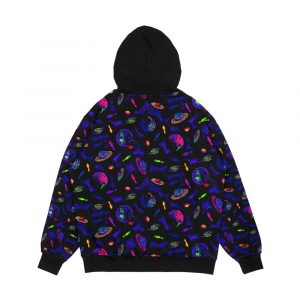 Alternative view of Cosmic Bowling Carpet Men's All-Over-Print Hoodie