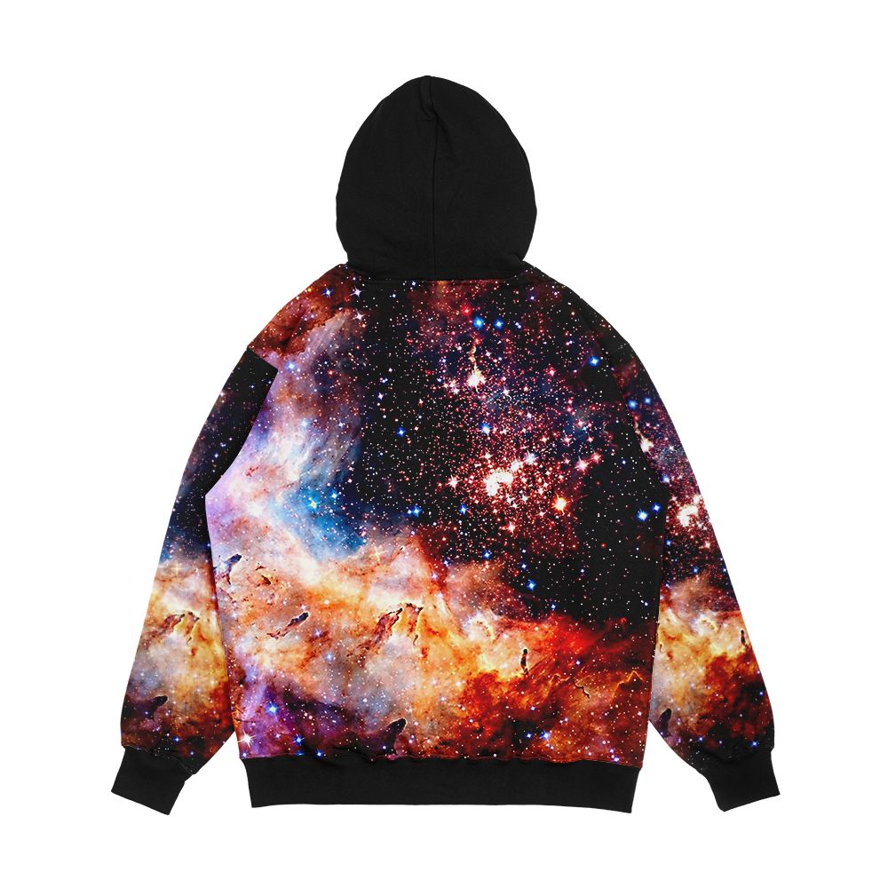 Cosmic Connection Galaxy Space Nebula Stars Planet Universe Men's All-Over-Print Hoodie - Image 2
