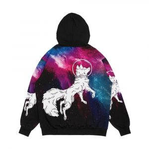 Alternative view of Cosmic Galaxy Space Fox Men's All-Over-Print Hoodie