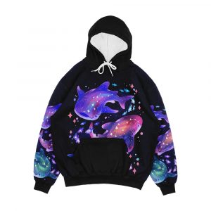 Cosmic Whale Shark Men's All-Over-Print Hoodie