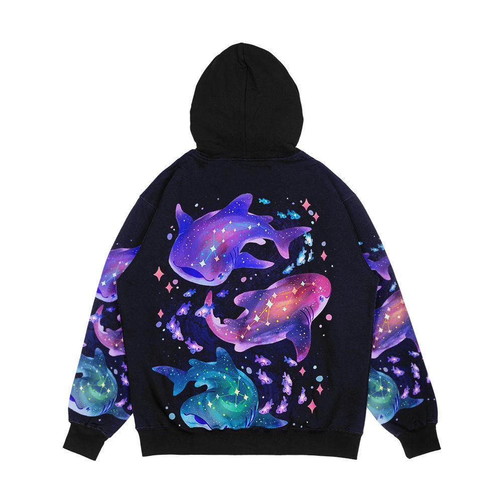 Cosmic Whale Shark Men's All-Over-Print Hoodie - Image 2