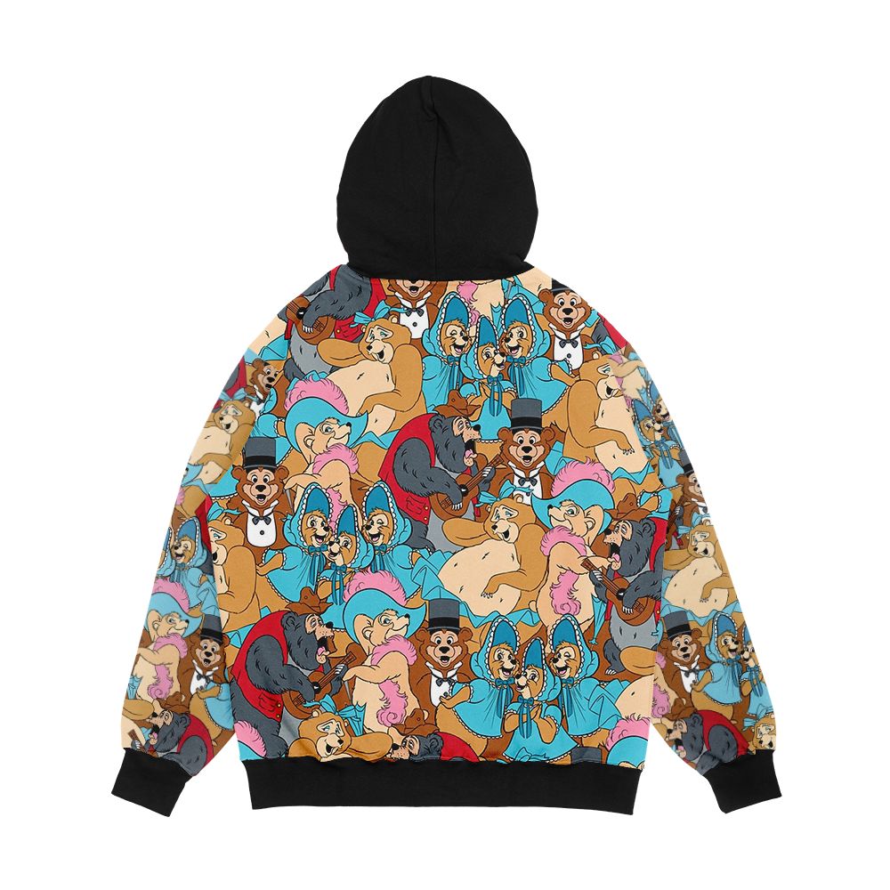 Country Bear Jamboree Pattern Men's All-Over-Print Hoodie - Image 2