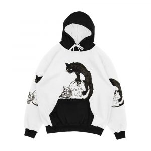 Cover Of Industrial Workers Of The World s 1913 Sabotage Pamphlet Featuring Sabo Tabby The Anarchist Black Cat Men's All-Over-Print Hoodie