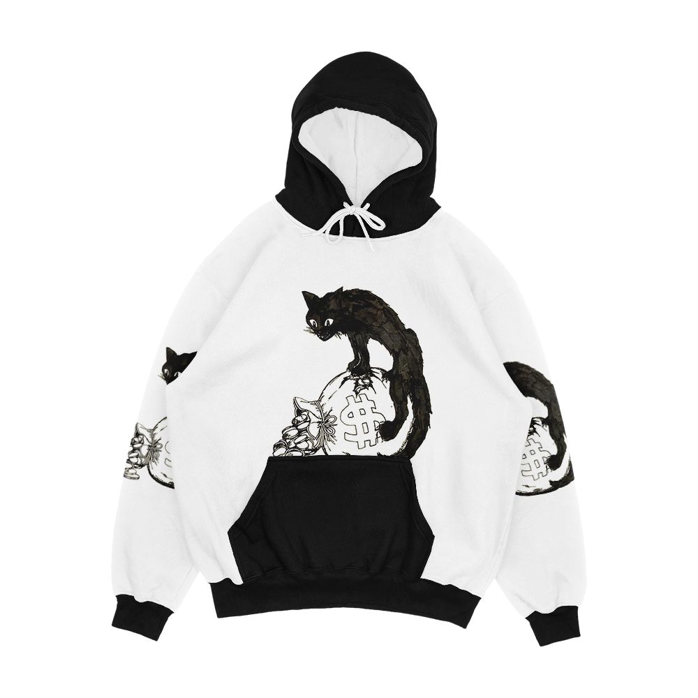 Cover Of Industrial Workers Of The World s 1913 Sabotage Pamphlet Featuring Sabo Tabby The Anarchist Black Cat Men's All-Over-Print Hoodie