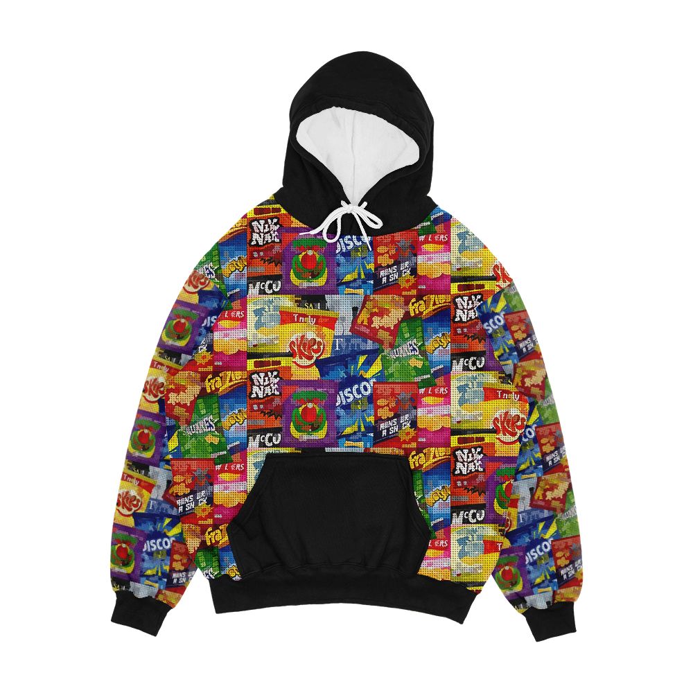 Crisp Packet Montage Men's All-Over-Print Hoodie