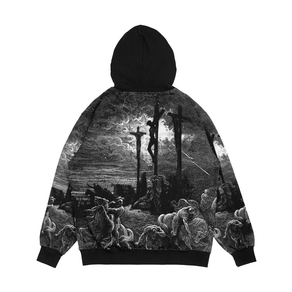 Crucifixion Darkness Men's All-Over-Print Hoodie - Image 2