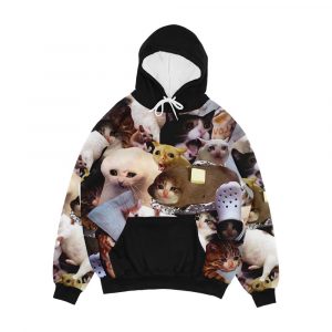 Crying Cat Memes Men's All-Over-Print Hoodie