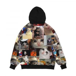 Alternative view of Crying Cat Men's All-Over-Print Hoodie