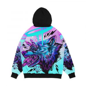 Alternative view of Crystal Wolf Men's All-Over-Print Hoodie
