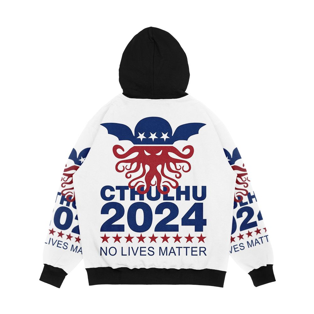 Cthulhu 2024 No Lives Matter Men's All-Over-Print Hoodie - Image 2