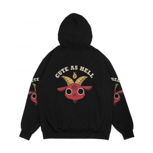 Alternative view of Cute As Hell Men's All-Over-Print Hoodie