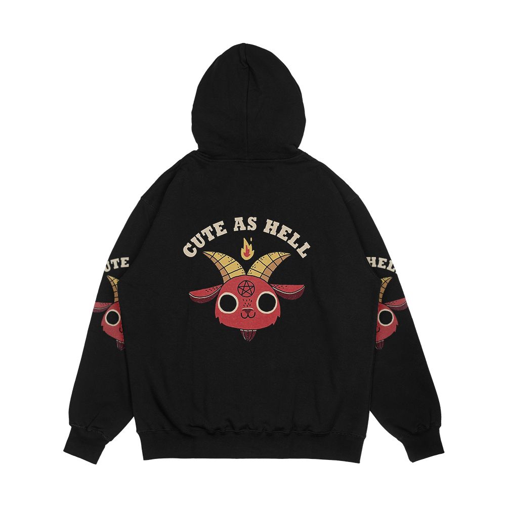 Cute As Hell Men's All-Over-Print Hoodie - Image 2