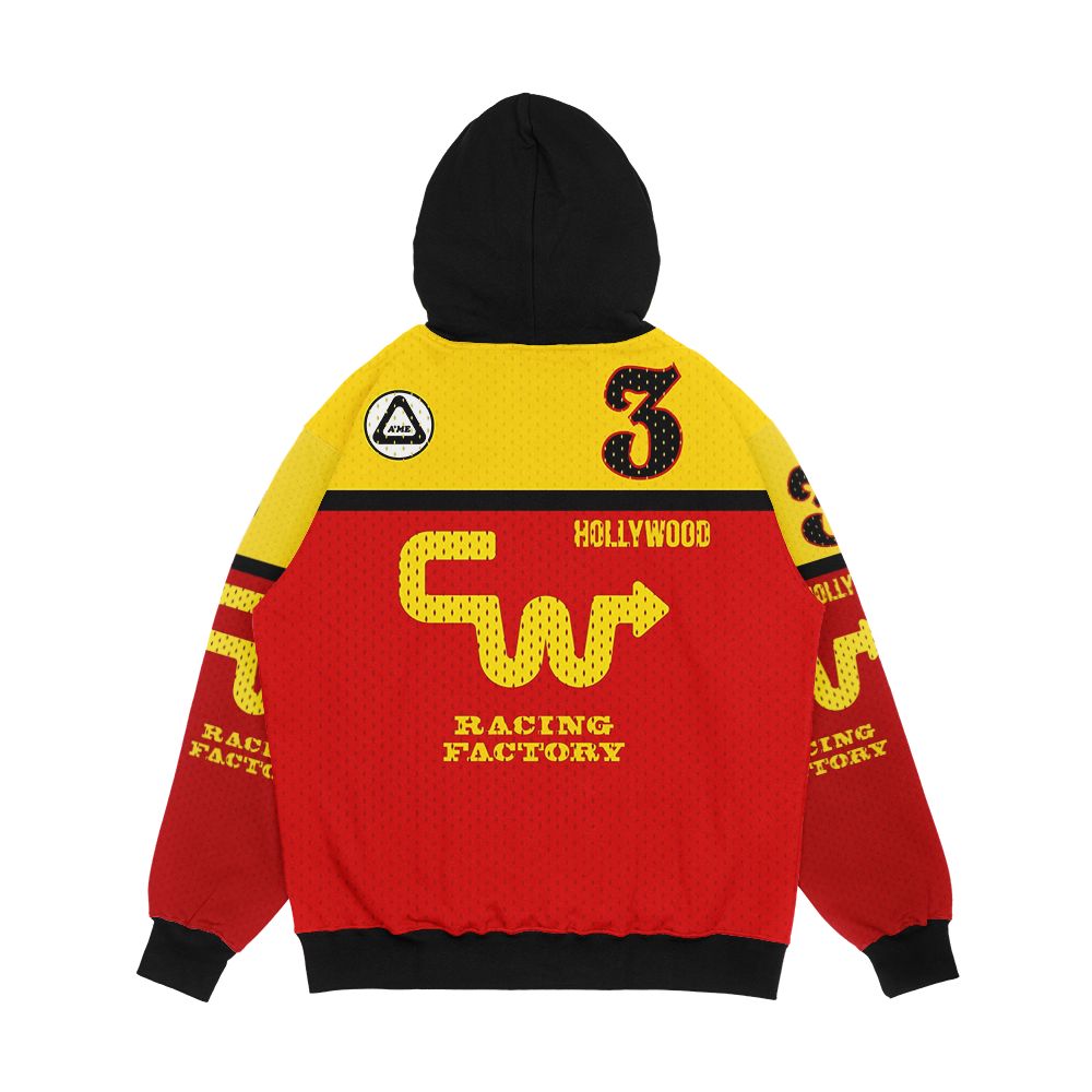 Cw Bmx Racing Mike Miranda No 3 Replica Men's All-Over-Print Hoodie - Image 2