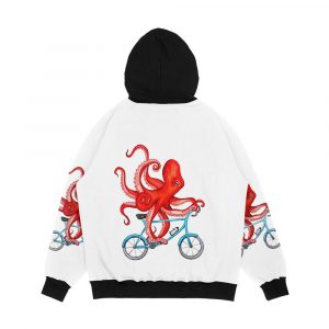 Alternative view of Cycling Octopus Men's All-Over-Print Hoodie
