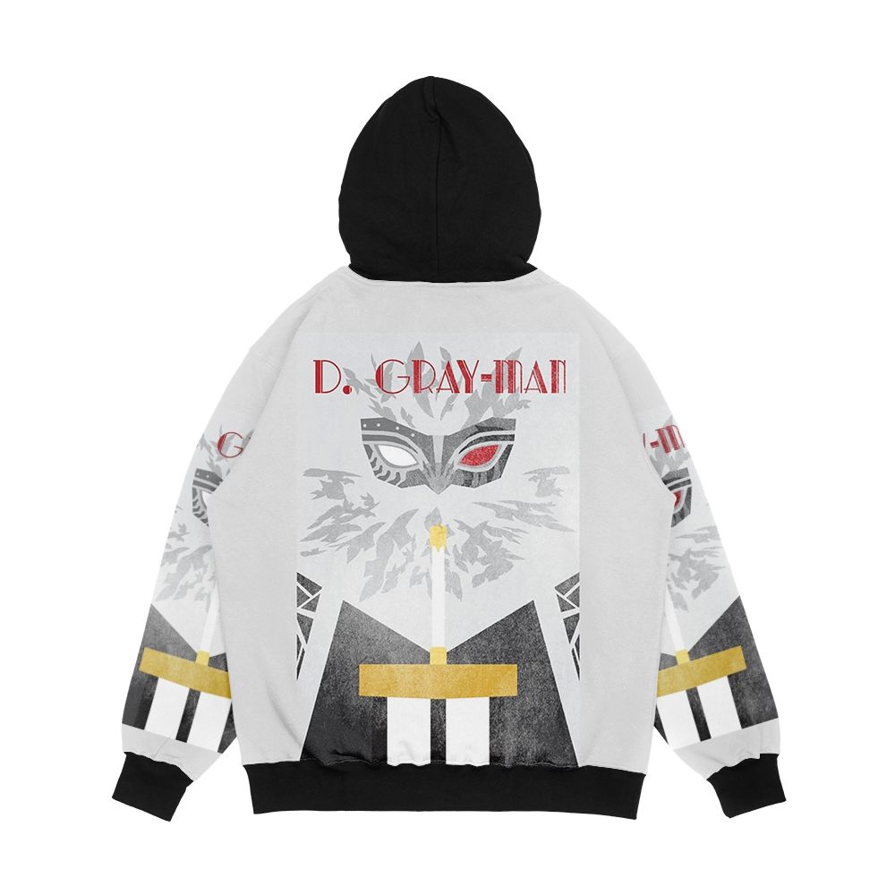 D Gray Man Art Deco Men's All-Over-Print Hoodie - Image 2
