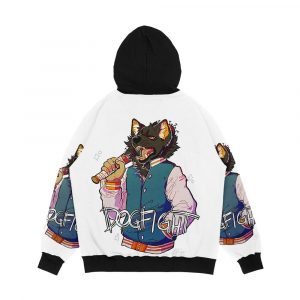 Alternative view of D O G F I G H T Men's All-Over-Print Hoodie