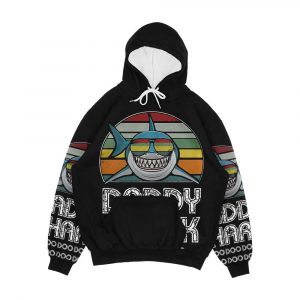 Daddy Shark Retro For Dark Print Men's All-Over-Print Hoodie