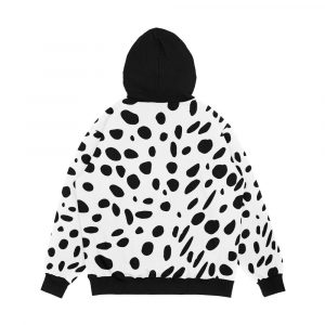Alternative view of Dalmatian Animal Print Pattern Men's All-Over-Print Hoodie