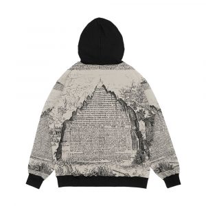 Alternative view of Dark Sic Mundus Creatus Est Men's All-Over-Print Hoodie