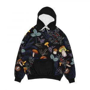 Dark Wild Forest Mushrooms Men's All-Over-Print Hoodie