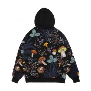 Alternative view of Dark Wild Forest Mushrooms Men's All-Over-Print Hoodie