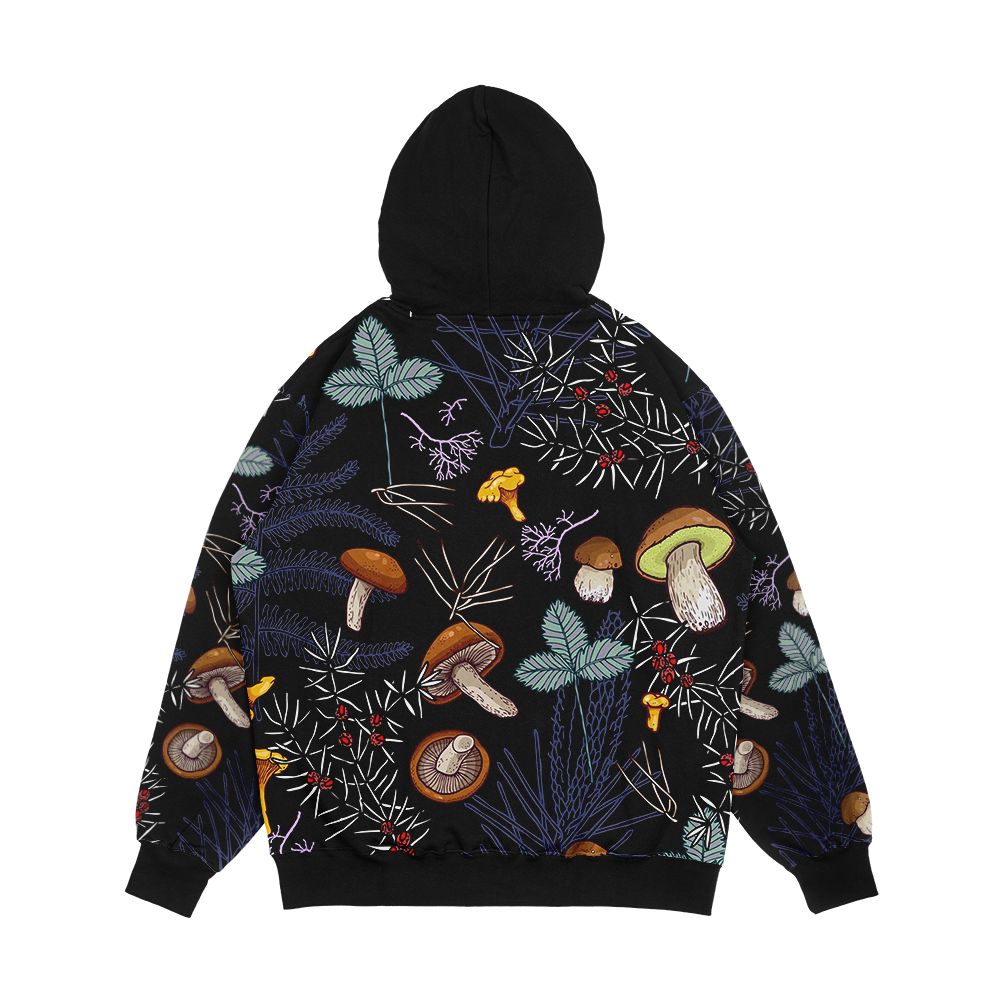 Dark Wild Forest Mushrooms Men's All-Over-Print Hoodie - Image 2