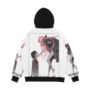 Alternative view of Darling In The Franxx Hiro And Zero Two Logo Men's All-Over-Print Hoodie