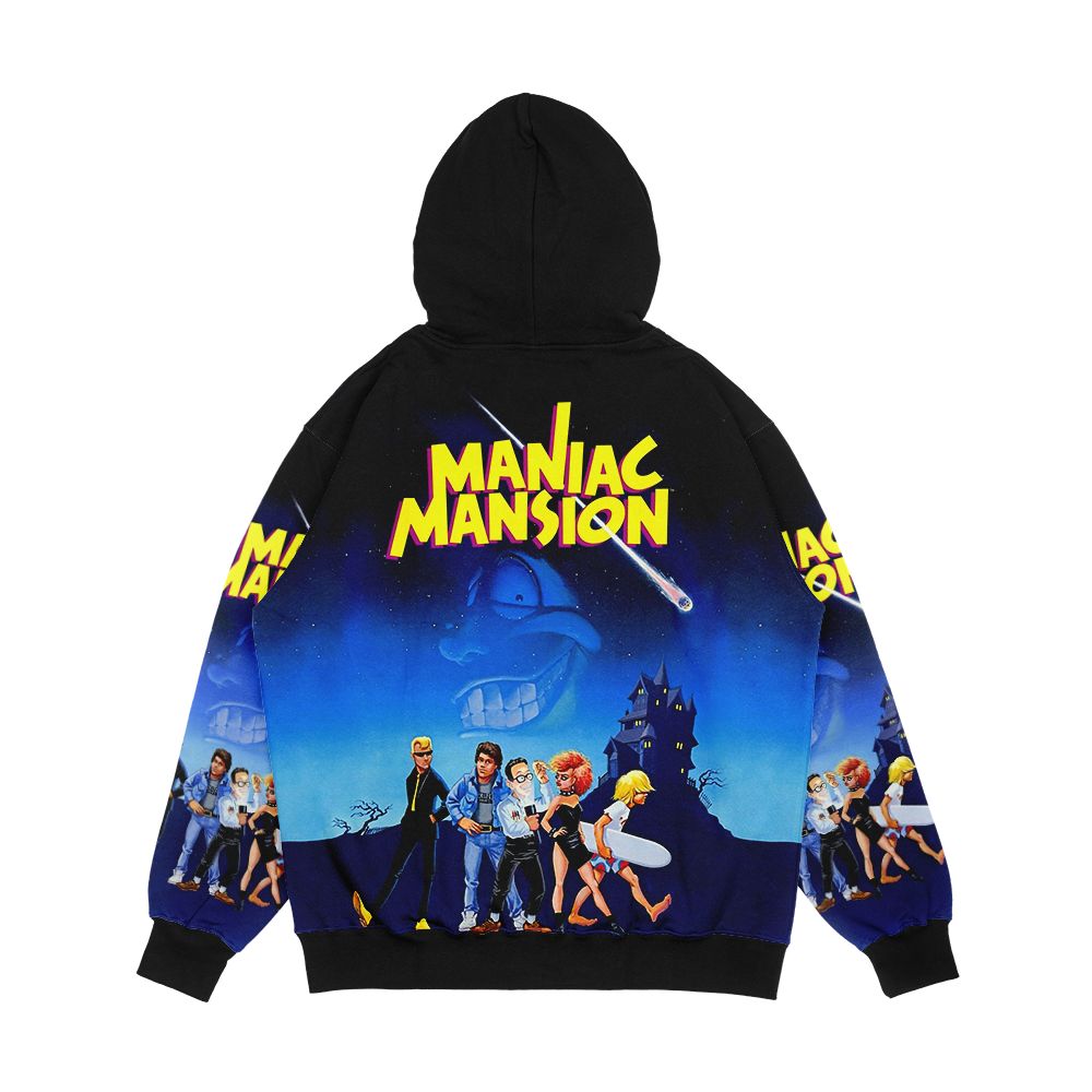 Day Of The Tentacle Maniac Mansion High Contrast Men's All-Over-Print Hoodie - Image 2