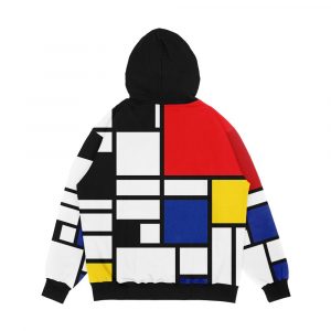 Alternative view of De Stijl 1 Men's All-Over-Print Hoodie