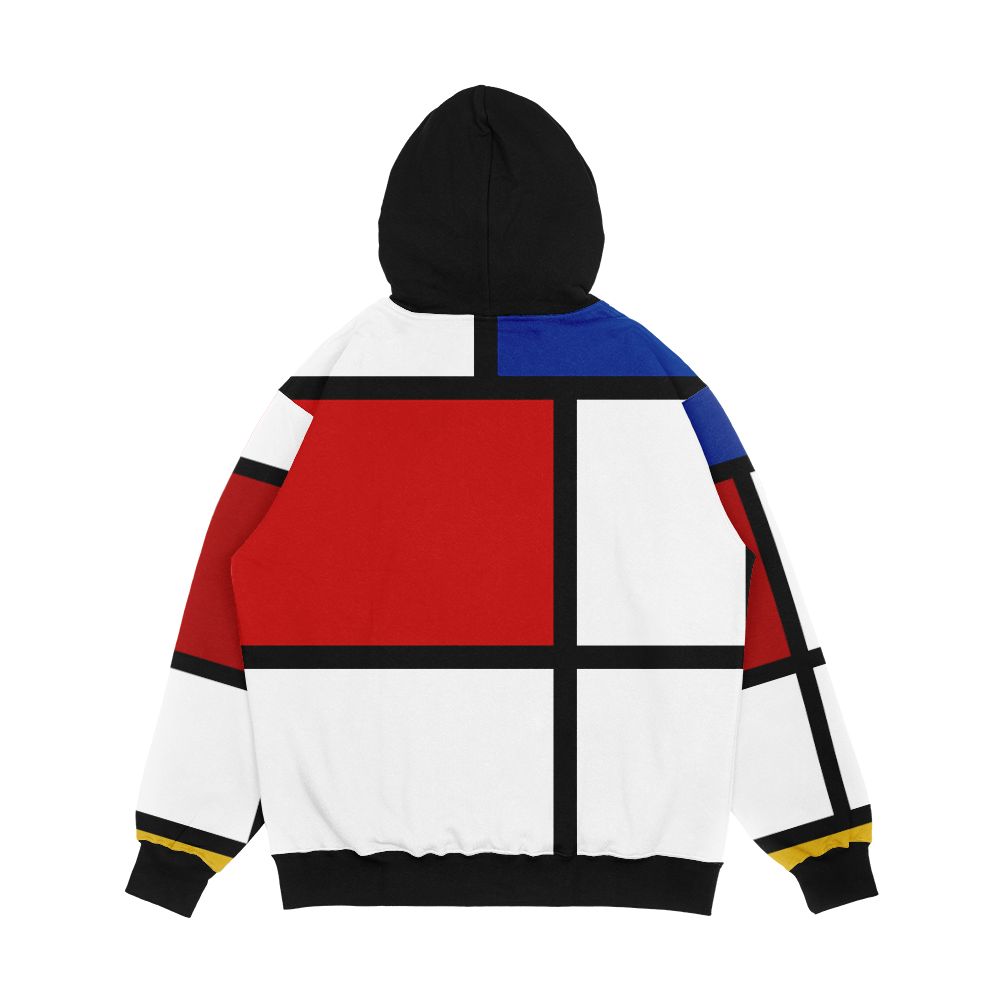De Stijl 1 Mondrian Inspired Men's All-Over-Print Hoodie - Image 2