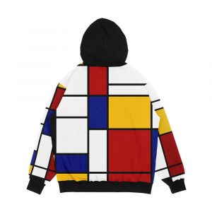 Alternative view of De Stijl 2 Mondrian Inspired Men's All-Over-Print Hoodie