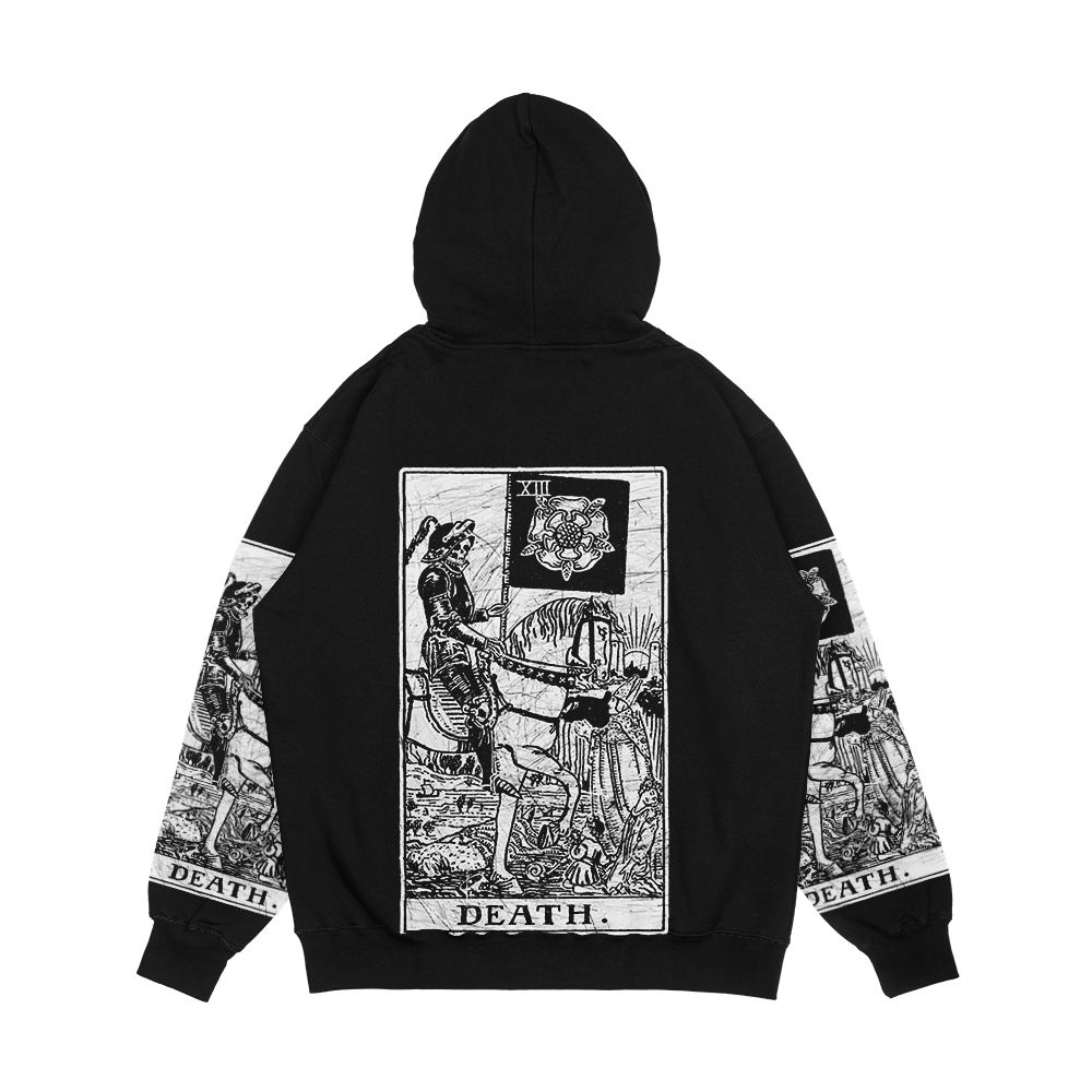 Death Tarot Card Major Arcana Fortune Telling Occult Men's All-Over-Print Hoodie - Image 2