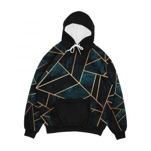 Deep Teal Stone Men's All-Over-Print Hoodie