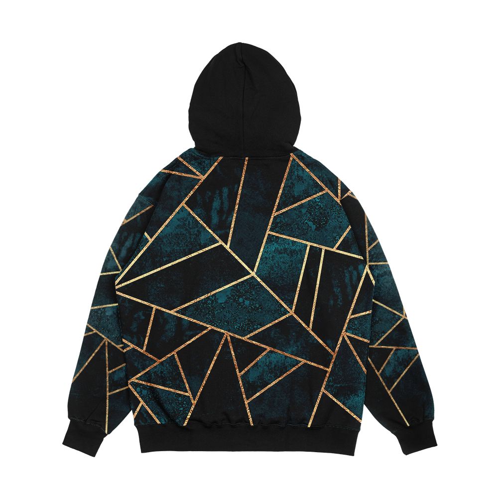 Deep Teal Stone Men's All-Over-Print Hoodie - Image 2