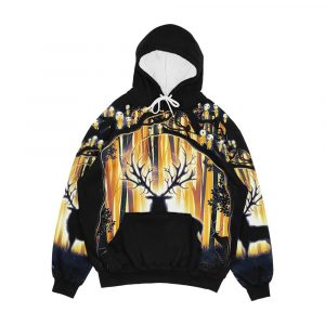 Deer God Master Of The Forest Men's All-Over-Print Hoodie