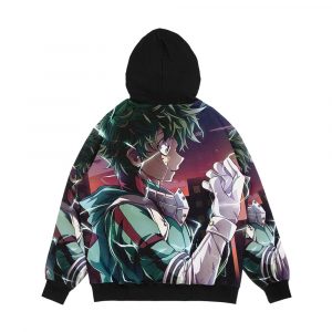 Alternative view of Deku Bnha Men's All-Over-Print Hoodie
