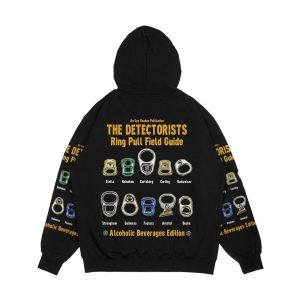 Alternative view of Detectorists Ring Pull Field Guide Booze Edition Eye Voodoo Men's All-Over-Print Hoodie