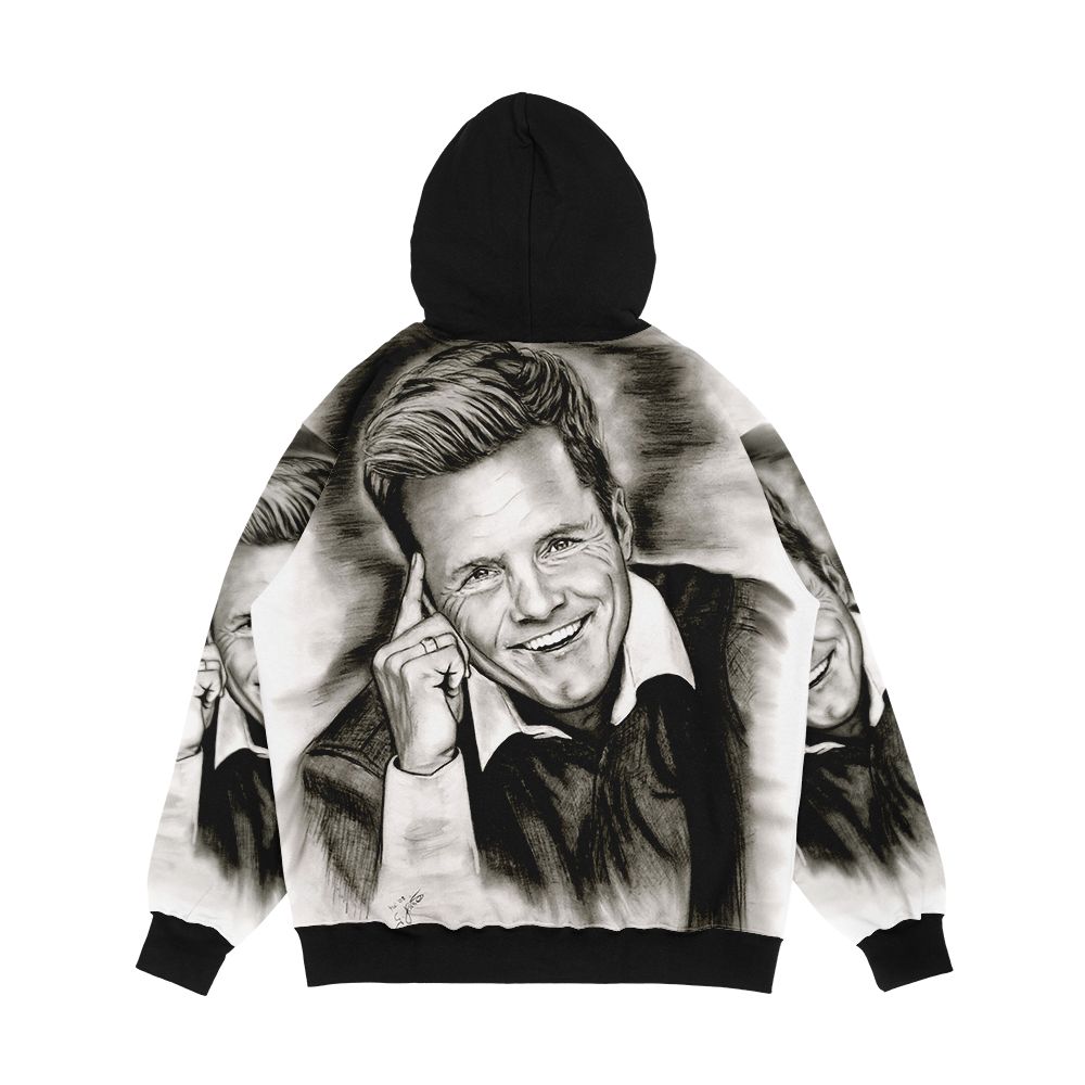 Dieter In Black And White Men's All-Over-Print Hoodie - Image 2
