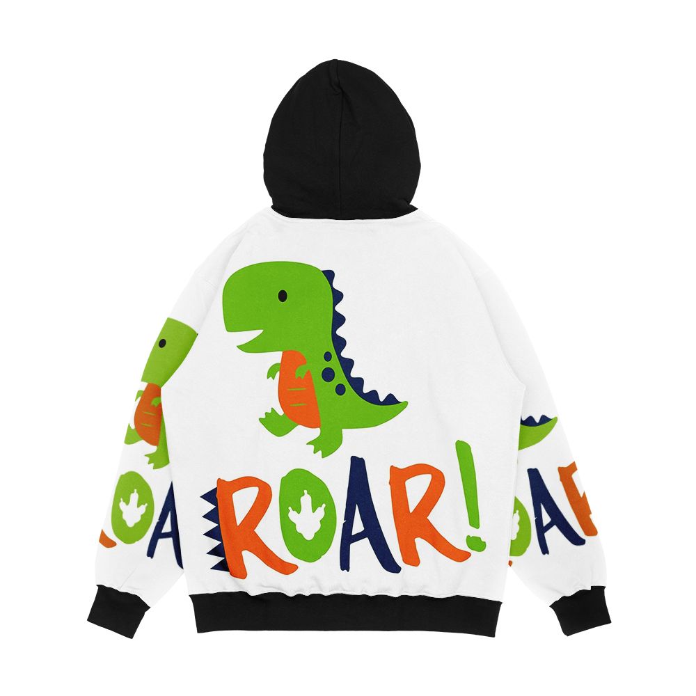 Dino Dinosaur Rawr Roar Men's All-Over-Print Hoodie - Image 2