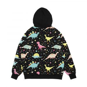 Alternative view of Dinosaur Pattern Men's All-Over-Print Hoodie